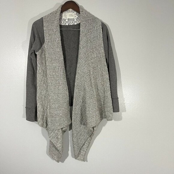 Anthropologie Saturday Sunday Cardigan Size S Asymmetrical Open Front Drape - Picture 1 of 6